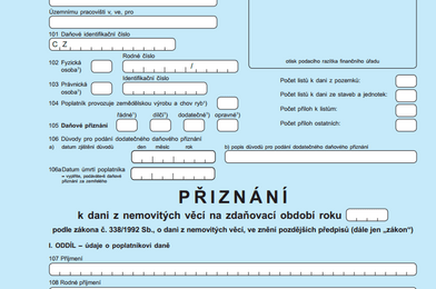 Do konce ledna podejte přiznání k dani z nemovitých věcí na rok 2021!